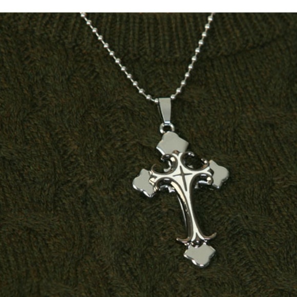 Cross Large Necklace Catholic Christian Faith NEW - Picture 4 of 4